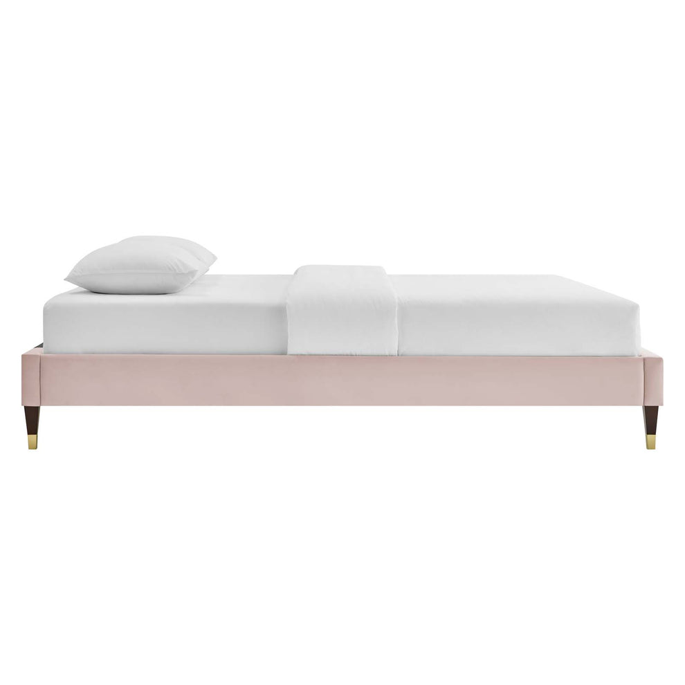 Reagan Twin Performance Velvet Platform Bed By Modway - MOD-6886 | Beds | Modishstore - 96
