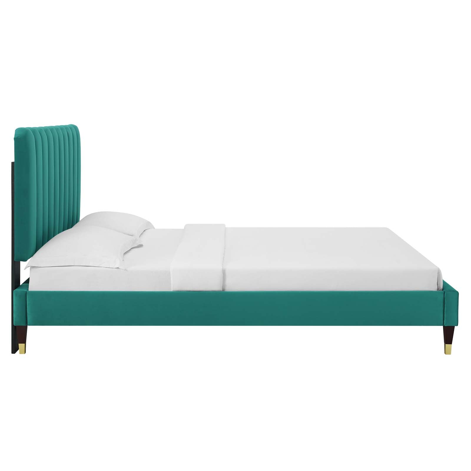 Reagan Twin Performance Velvet Platform Bed By Modway - MOD-6886 | Beds | Modishstore - 107