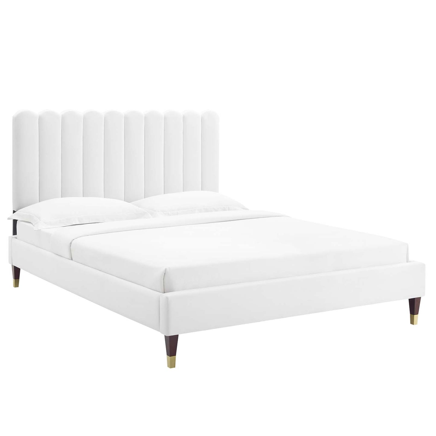 Reagan Twin Performance Velvet Platform Bed By Modway - MOD-6886 | Beds | Modishstore - 113