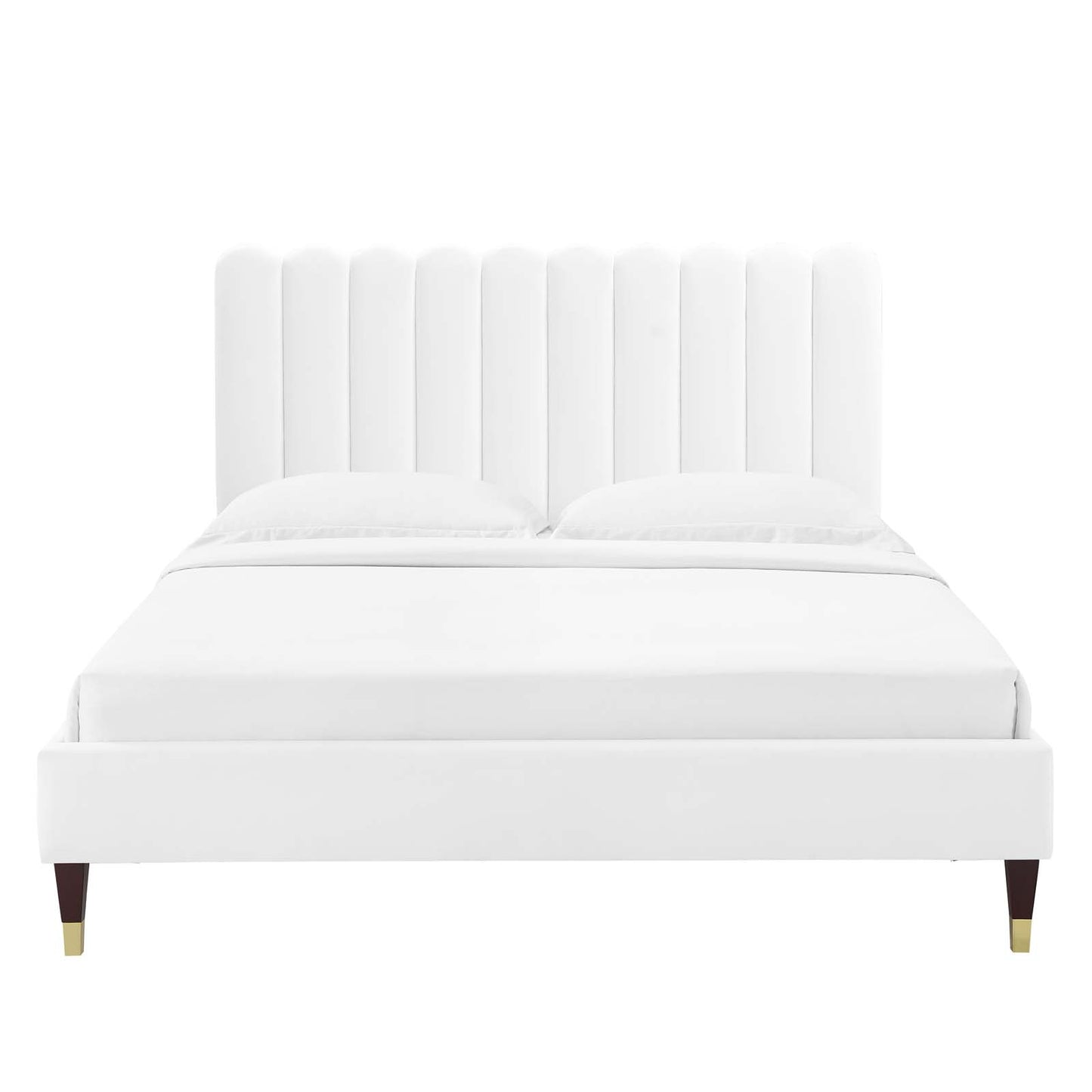 Reagan Twin Performance Velvet Platform Bed By Modway - MOD-6886 | Beds | Modishstore - 124