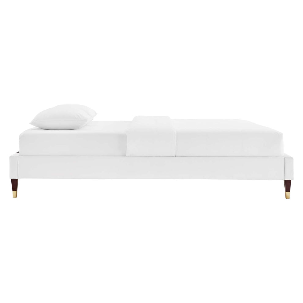 Reagan Twin Performance Velvet Platform Bed By Modway - MOD-6886 | Beds | Modishstore - 128