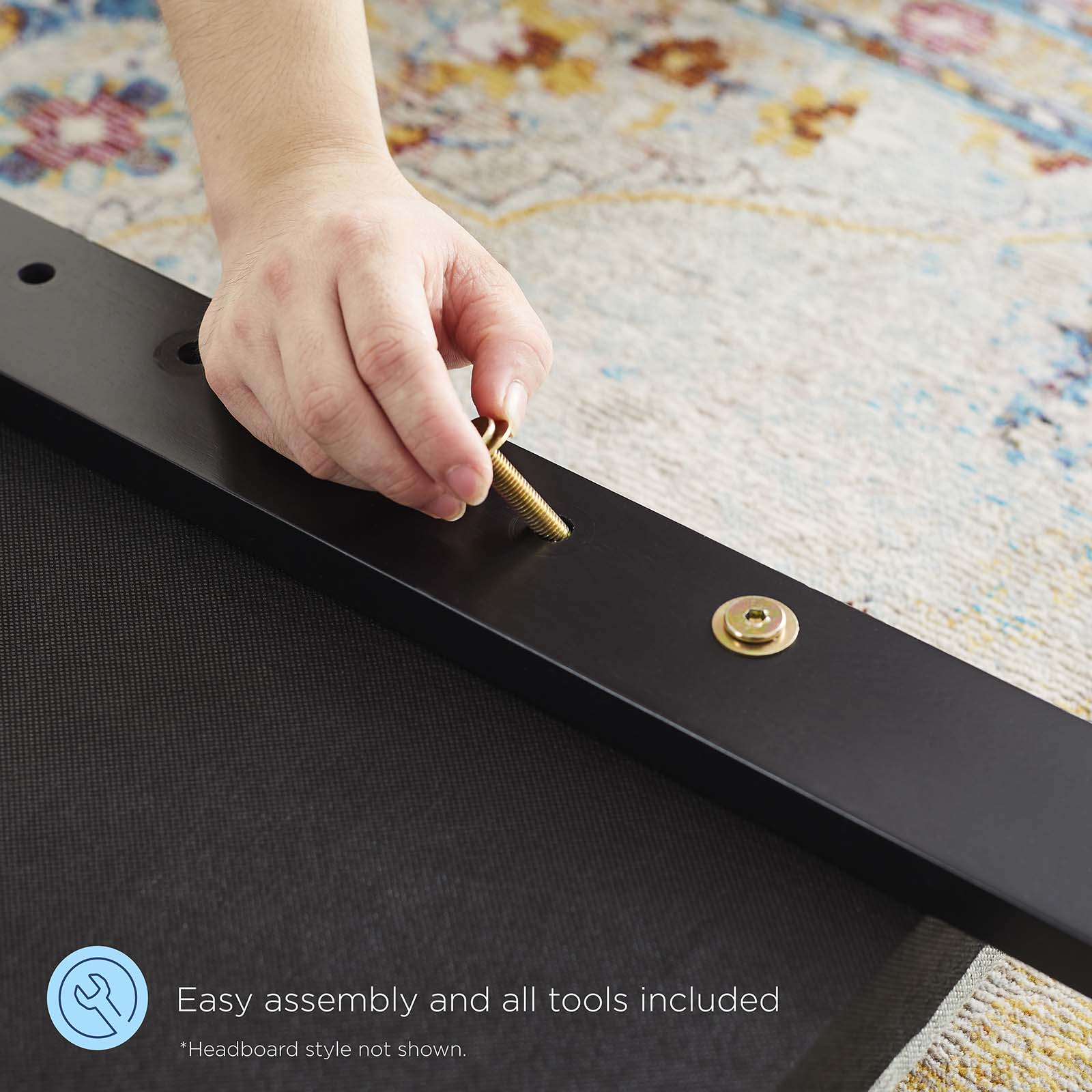 Reagan Twin Performance Velvet Platform Bed By Modway - MOD-6887 | Beds | Modishstore - 5