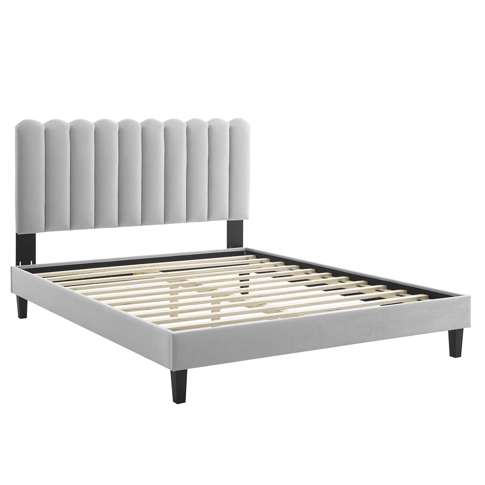Reagan Twin Performance Velvet Platform Bed By Modway - MOD-6887 | Beds | Modishstore - 42