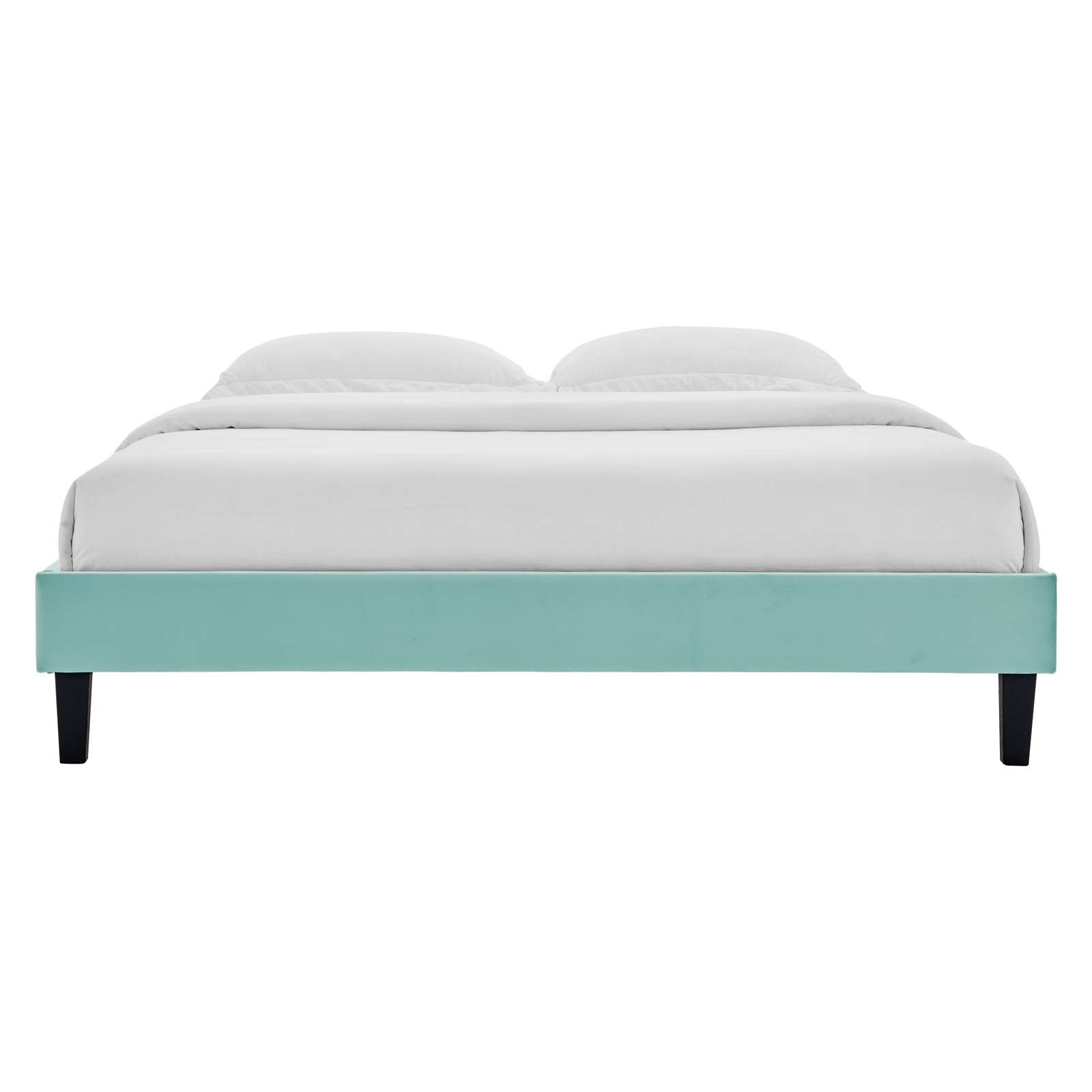 Reagan Twin Performance Velvet Platform Bed By Modway - MOD-6887 | Beds | Modishstore - 64