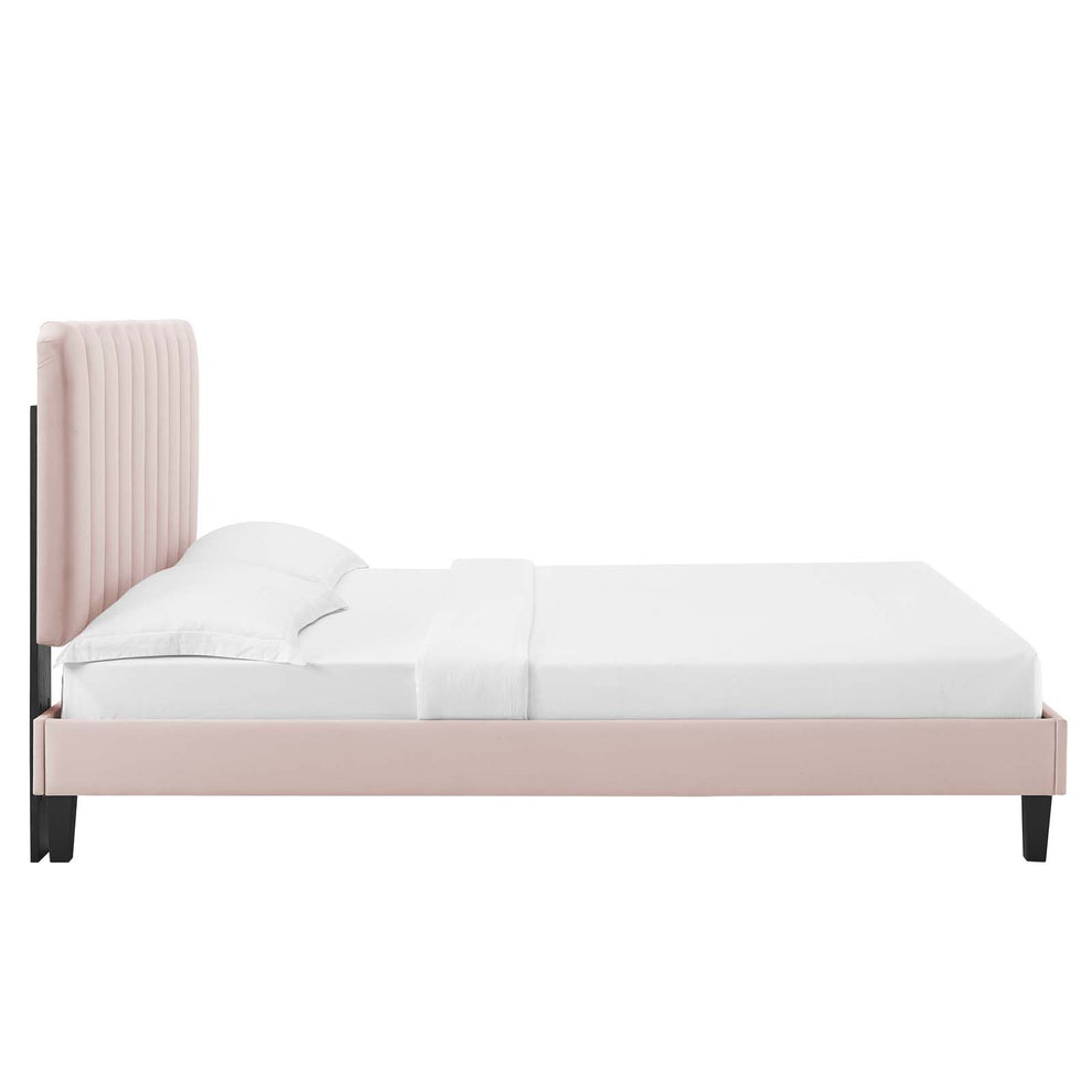 Reagan Twin Performance Velvet Platform Bed By Modway - MOD-6887 | Beds | Modishstore - 91