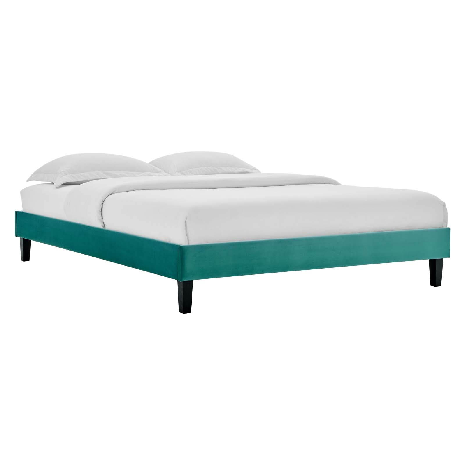 Reagan Twin Performance Velvet Platform Bed By Modway - MOD-6887 | Beds | Modishstore - 110