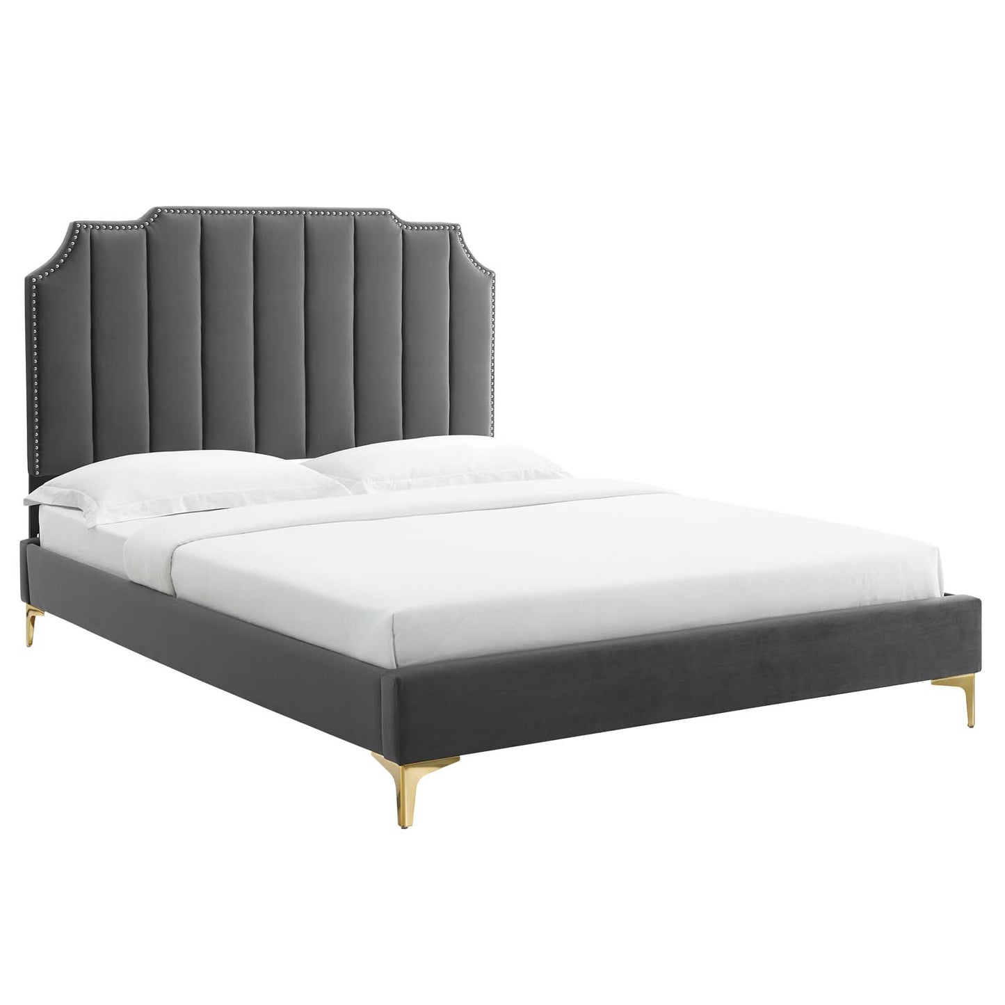 Colette Full Performance Velvet Platform Bed By Modway - MOD-6888 | Beds | Modishstore - 2