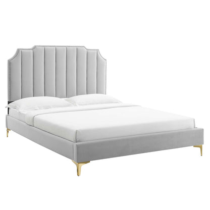 Colette Full Performance Velvet Platform Bed By Modway - MOD-6888 | Beds | Modishstore - 33