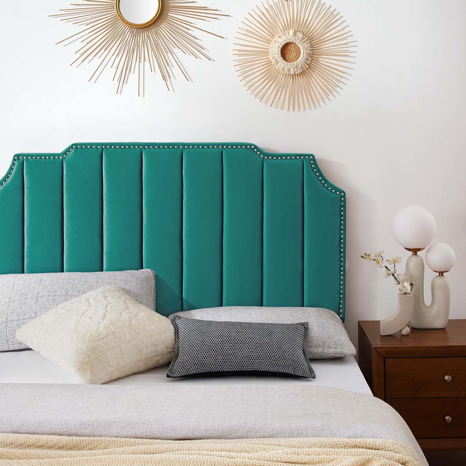 Colette Full Performance Velvet Platform Bed By Modway - MOD-6888 | Beds | Modishstore - 104