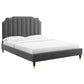 Colette Full Performance Velvet Platform Bed By Modway - MOD-6889 | Beds | Modishstore - 2