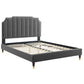 Colette Full Performance Velvet Platform Bed By Modway - MOD-6889 | Beds | Modishstore - 10