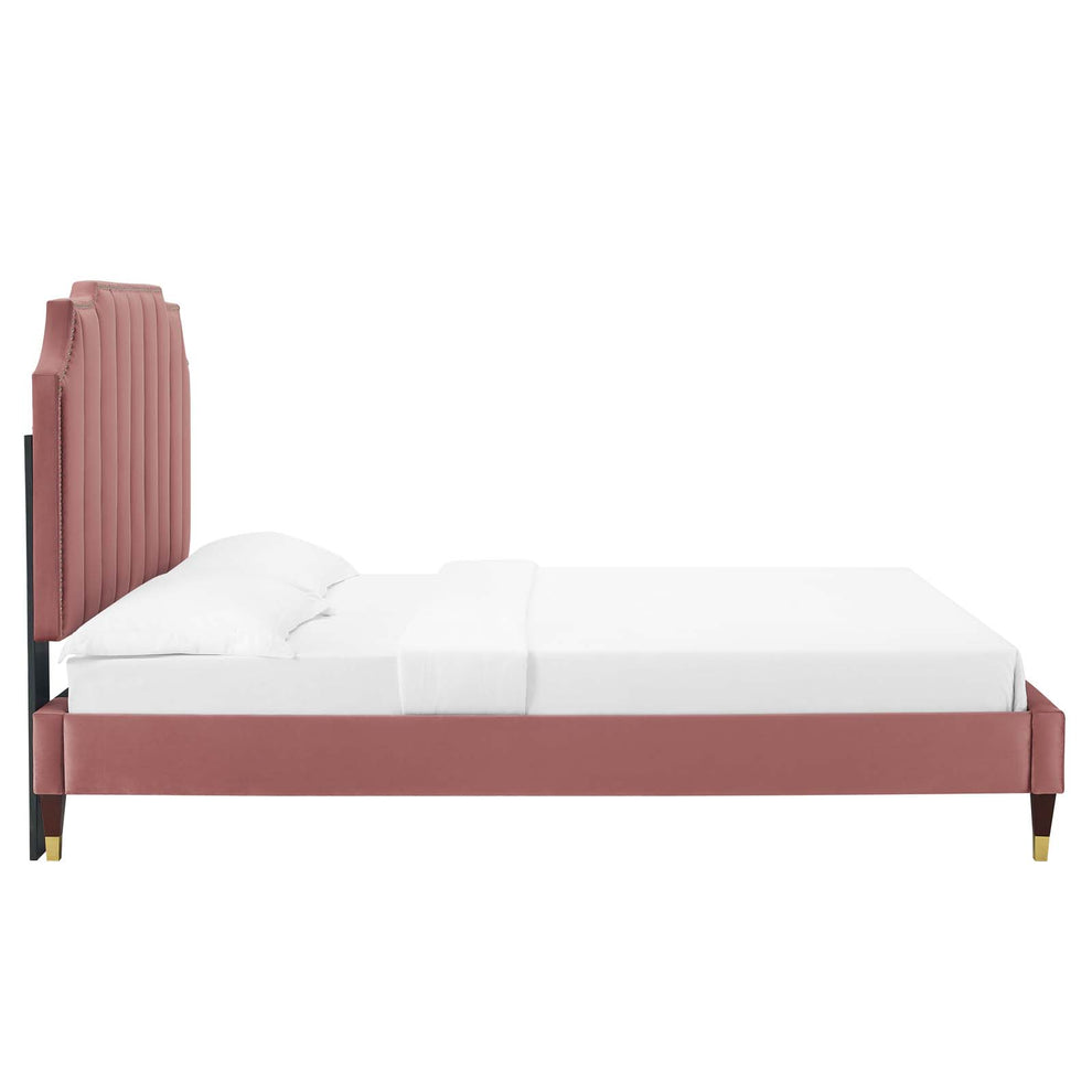Colette Full Performance Velvet Platform Bed By Modway - MOD-6889 | Beds | Modishstore - 27