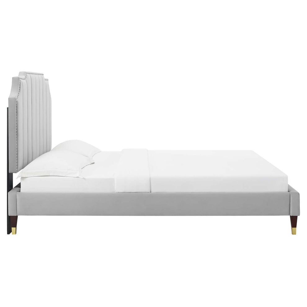 Colette Full Performance Velvet Platform Bed By Modway - MOD-6889 | Beds | Modishstore - 43