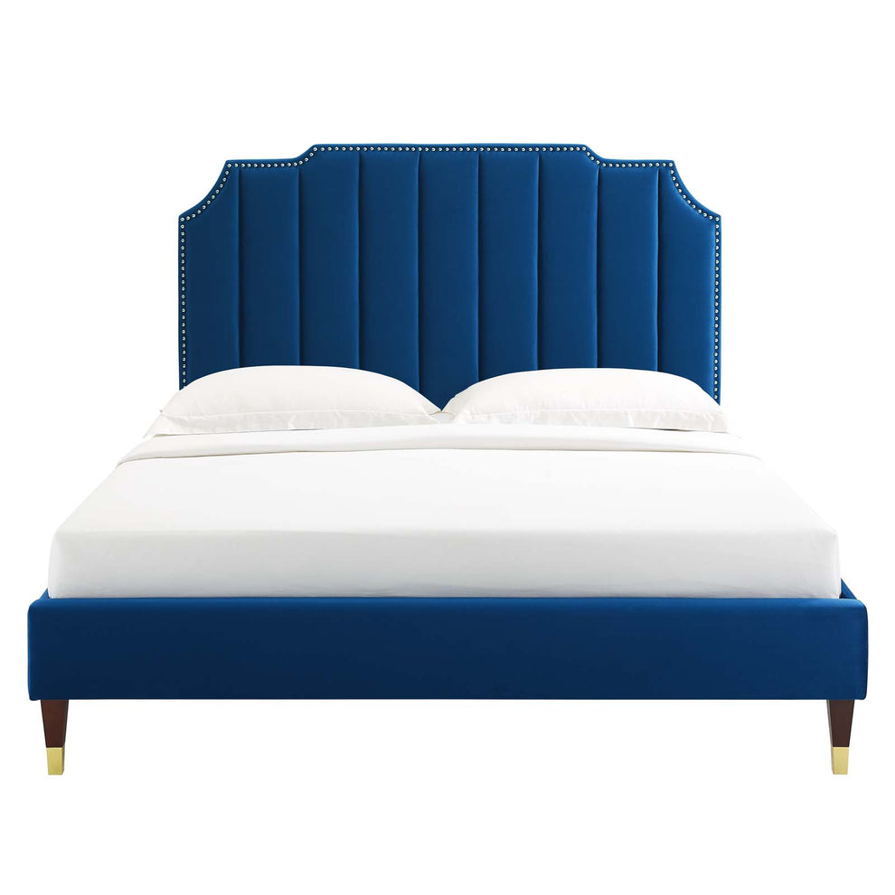 Colette Full Performance Velvet Platform Bed By Modway - MOD-6889 | Beds | Modishstore - 76