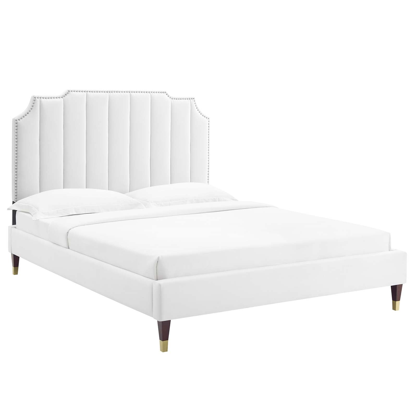 Colette Full Performance Velvet Platform Bed By Modway - MOD-6889 | Beds | Modishstore - 113
