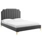 Colette King Performance Velvet Platform Bed By Modway - MOD-6894 | Beds | Modishstore - 2