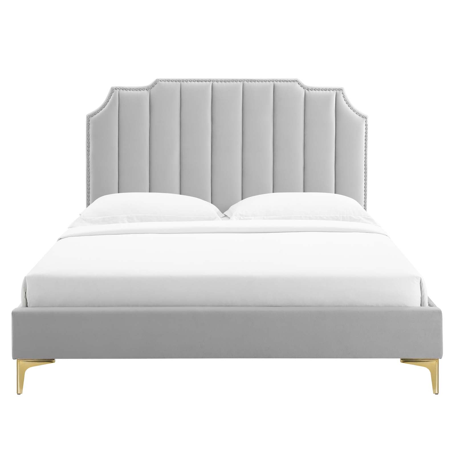 Colette King Performance Velvet Platform Bed By Modway - MOD-6894 | Beds | Modishstore - 44