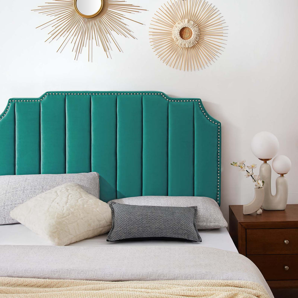 Colette King Performance Velvet Platform Bed By Modway - MOD-6894 | Beds | Modishstore - 104