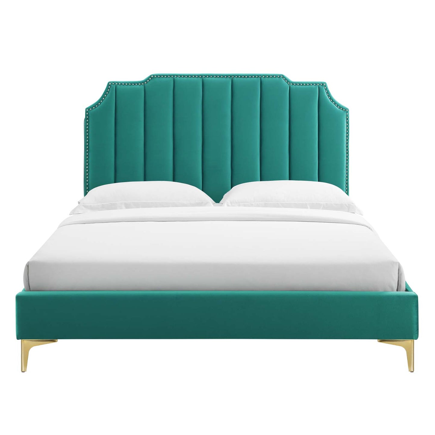 Colette King Performance Velvet Platform Bed By Modway - MOD-6894 | Beds | Modishstore - 108