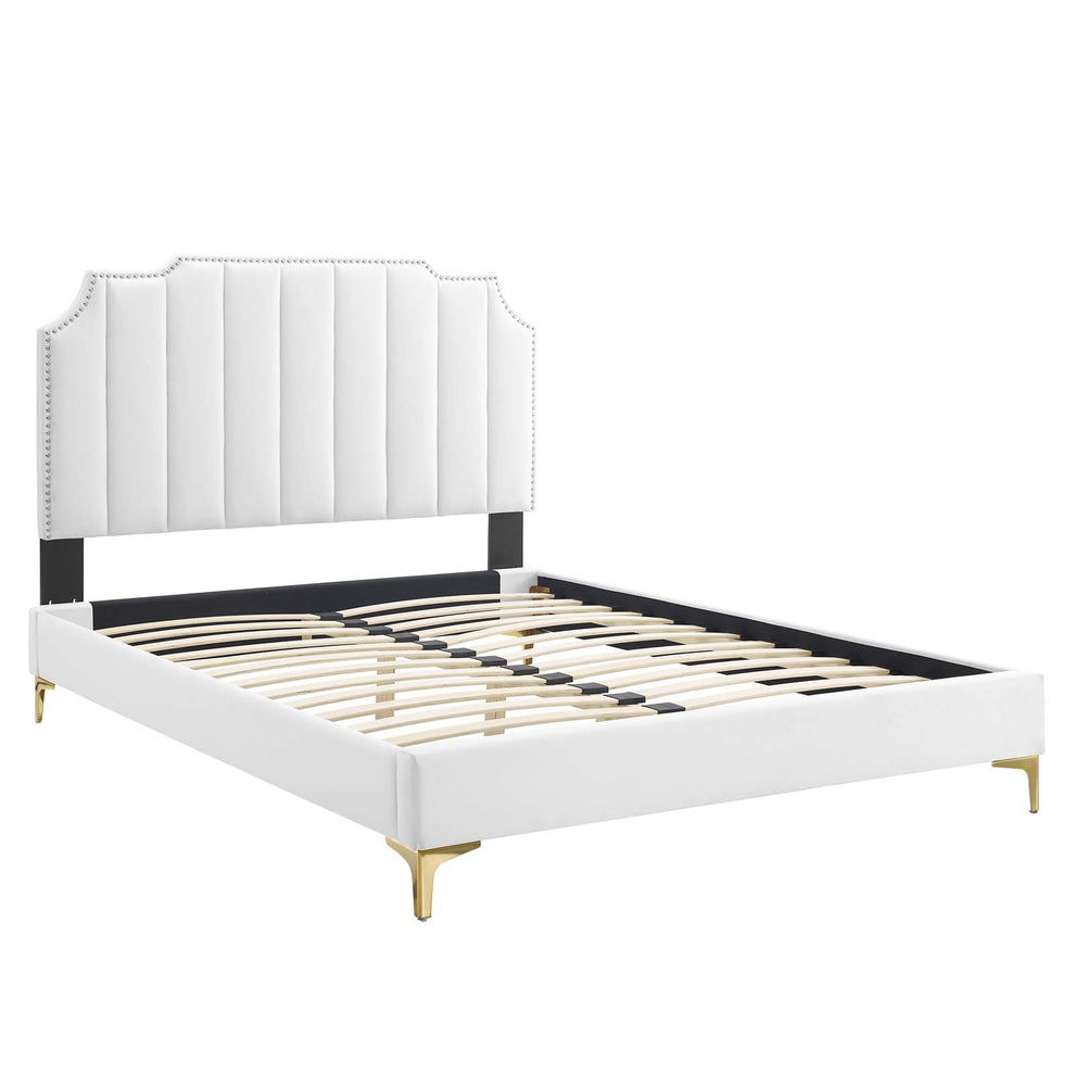 Colette King Performance Velvet Platform Bed By Modway - MOD-6894 | Beds | Modishstore - 122