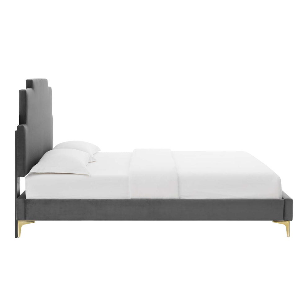 Lindsey Performance Velvet Twin Platform Bed By Modway - MOD-6895 | Beds | Modishstore - 8
