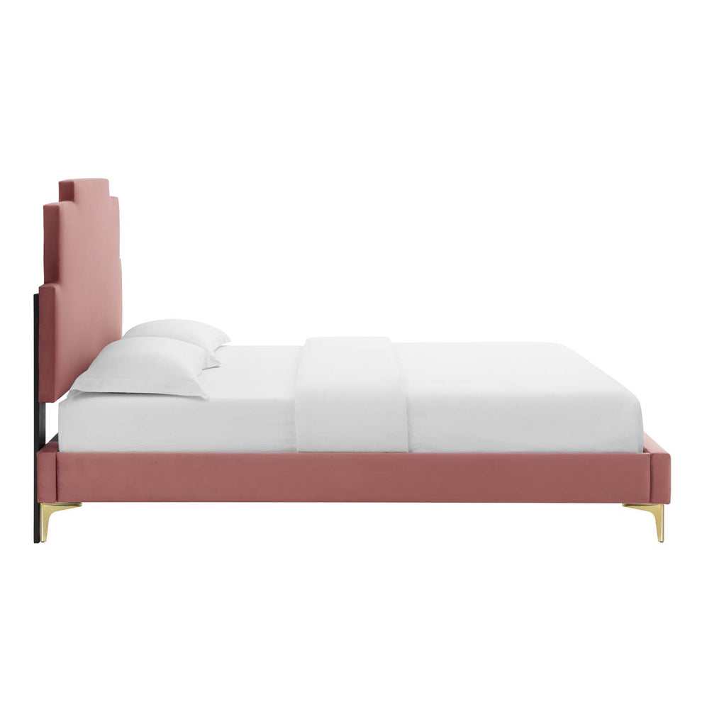 Lindsey Performance Velvet Twin Platform Bed By Modway - MOD-6895 | Beds | Modishstore - 19