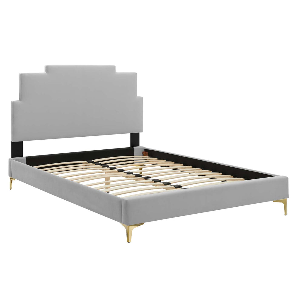 Lindsey Performance Velvet Twin Platform Bed By Modway - MOD-6895 | Beds | Modishstore - 27