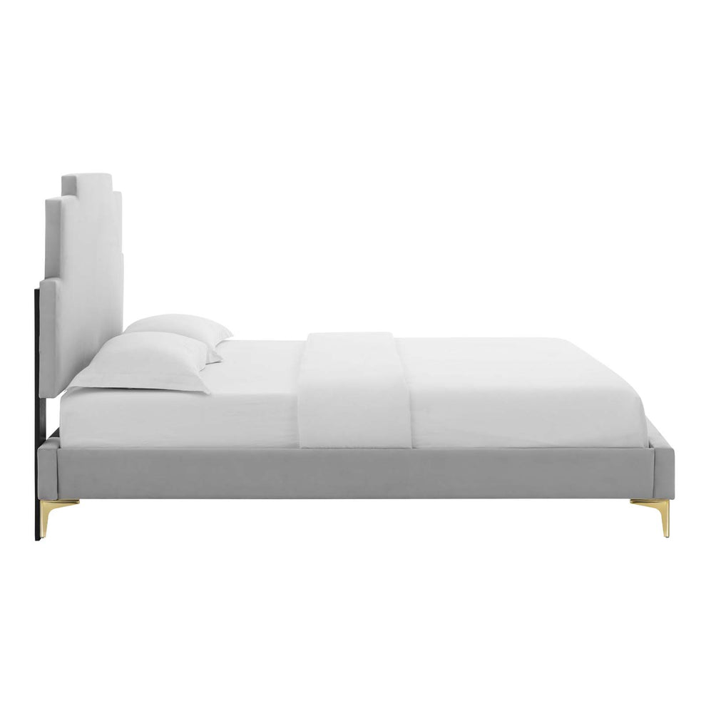 Lindsey Performance Velvet Twin Platform Bed By Modway - MOD-6895 | Beds | Modishstore - 30