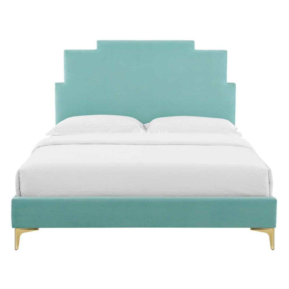Lindsey Performance Velvet Twin Platform Bed By Modway - MOD-6895 | Beds | Modishstore - 42