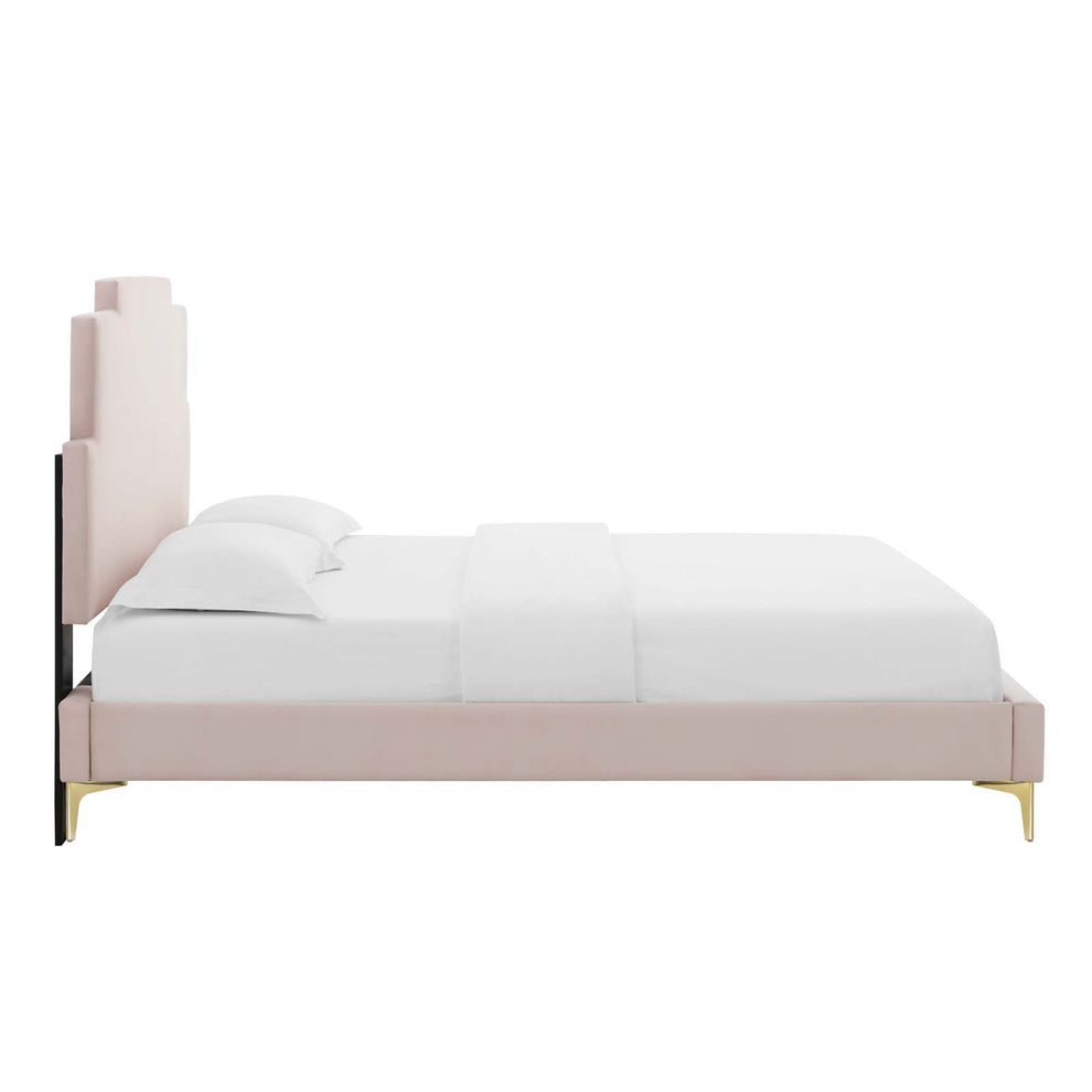Lindsey Performance Velvet Twin Platform Bed By Modway - MOD-6895 | Beds | Modishstore - 63