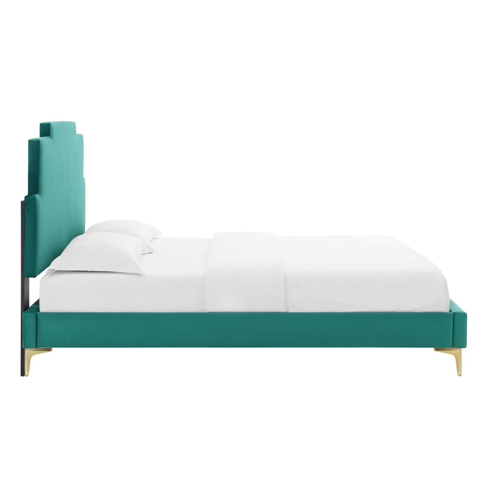 Lindsey Performance Velvet Twin Platform Bed By Modway - MOD-6895 | Beds | Modishstore - 74