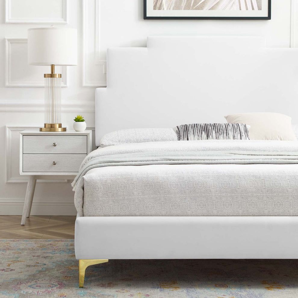 Lindsey Performance Velvet Twin Platform Bed By Modway - MOD-6895 | Beds | Modishstore - 80