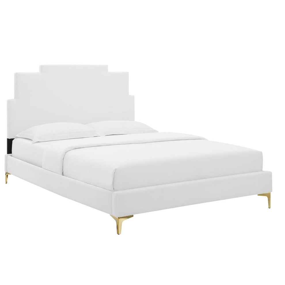 Lindsey Performance Velvet Twin Platform Bed By Modway - MOD-6895 | Beds | Modishstore - 78