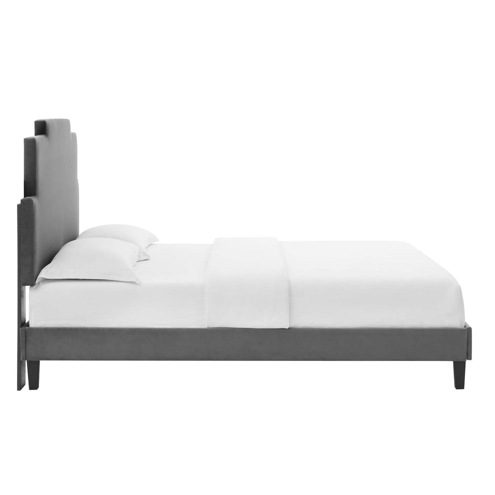 Lindsey Performance Velvet Twin Platform Bed By Modway - MOD-6897 | Beds | Modishstore - 8