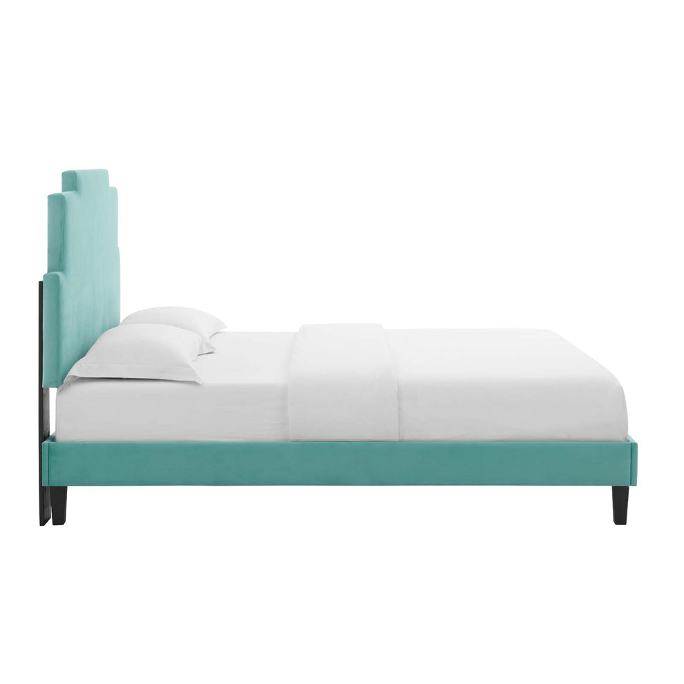 Lindsey Performance Velvet Twin Platform Bed By Modway - MOD-6897 | Beds | Modishstore - 41