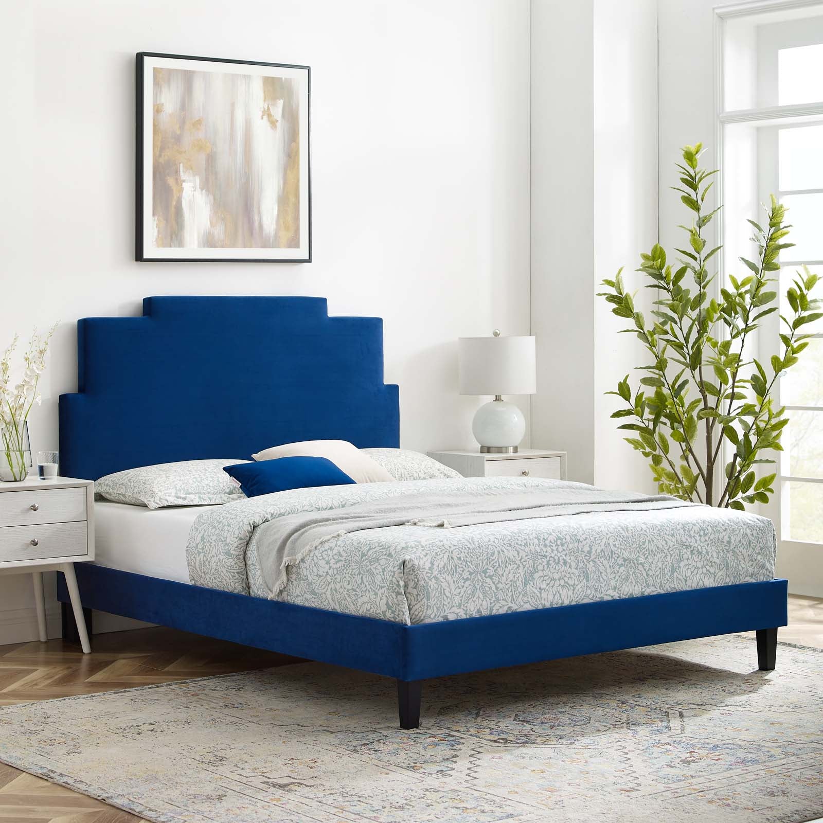 Lindsey Performance Velvet Twin Platform Bed By Modway - MOD-6897 | Beds | Modishstore - 48