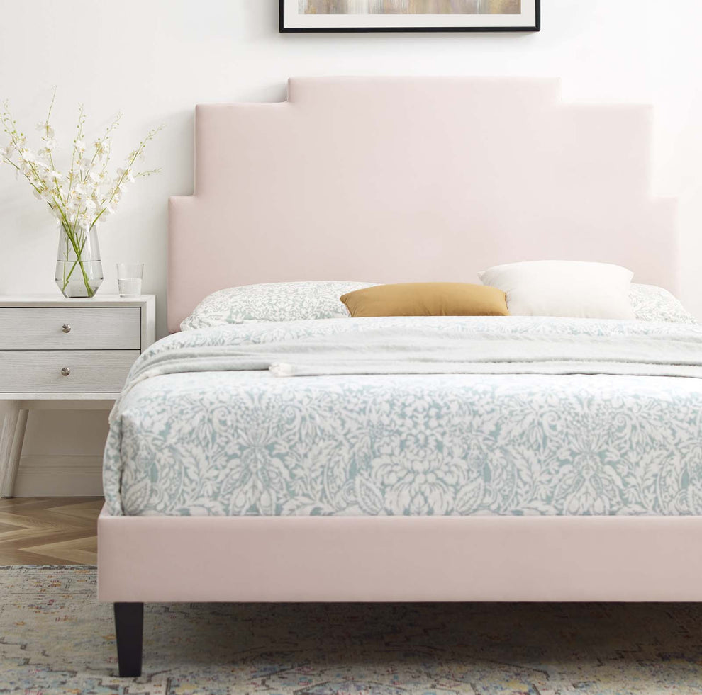 Lindsey Performance Velvet Twin Platform Bed By Modway - MOD-6897 | Beds | Modishstore - 58