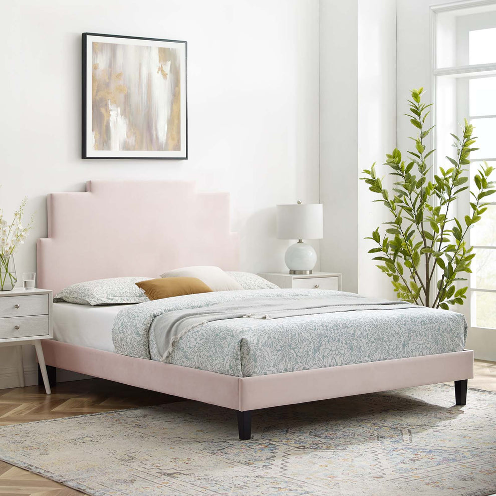 Lindsey Performance Velvet Twin Platform Bed By Modway - MOD-6897 | Beds | Modishstore - 59