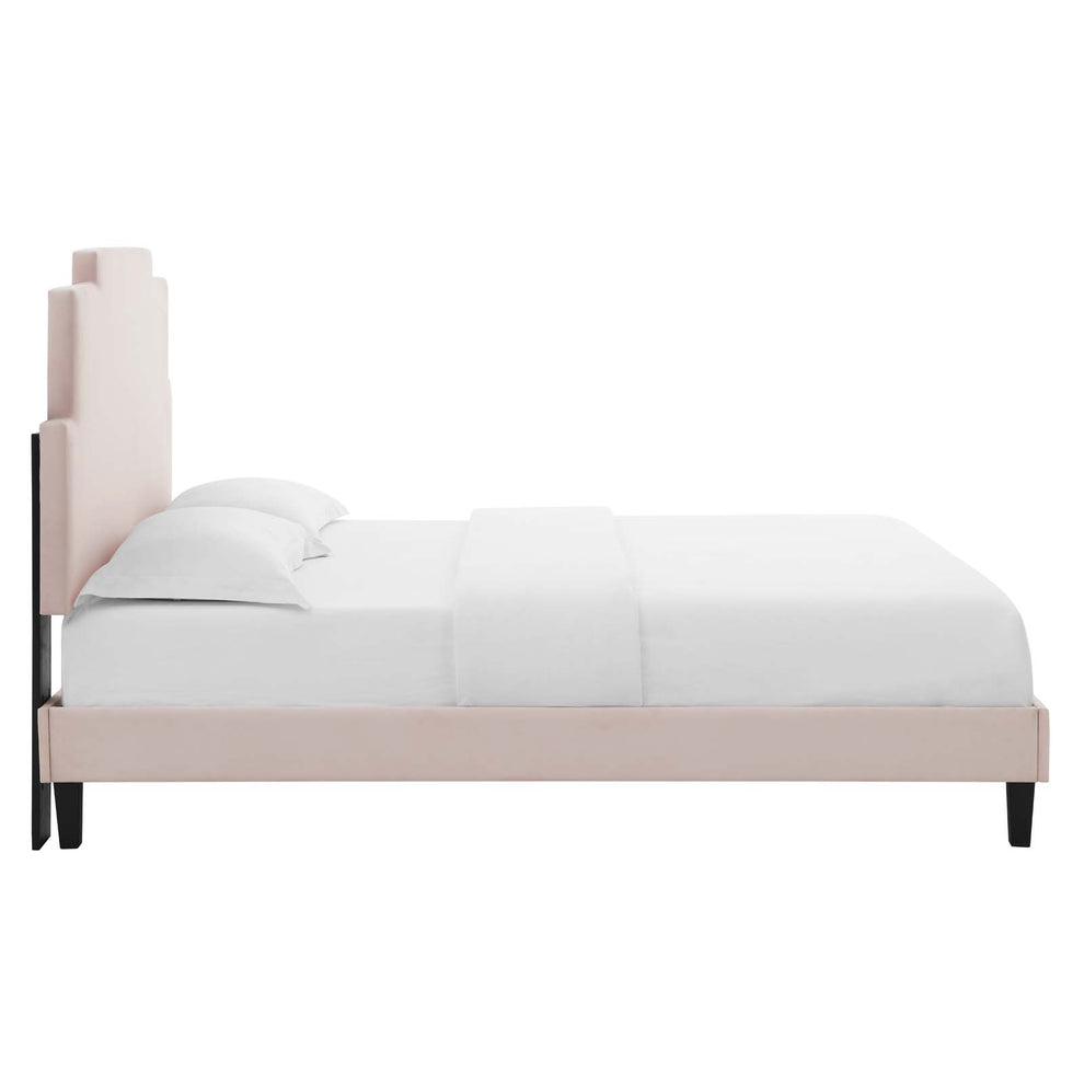 Lindsey Performance Velvet Twin Platform Bed By Modway - MOD-6897 | Beds | Modishstore - 63