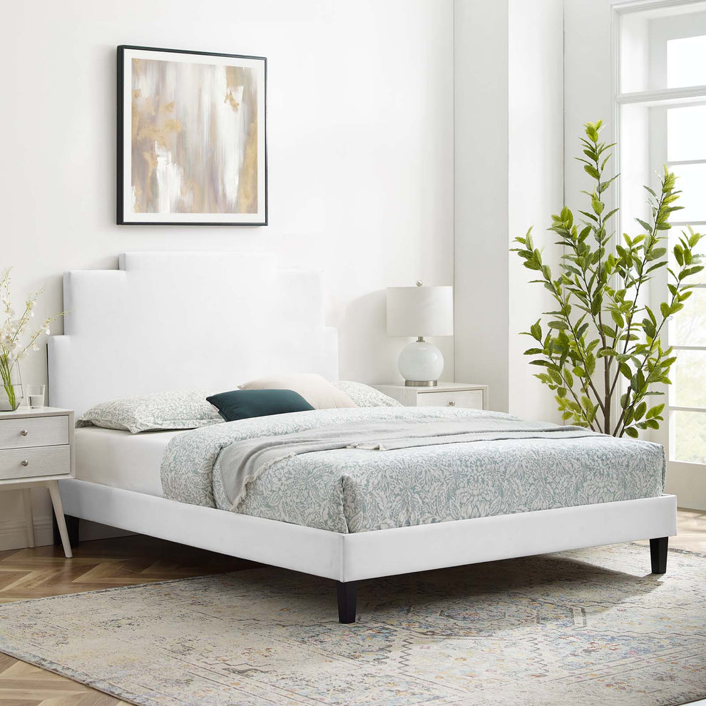 Lindsey Performance Velvet Twin Platform Bed By Modway - MOD-6897 | Beds | Modishstore - 81