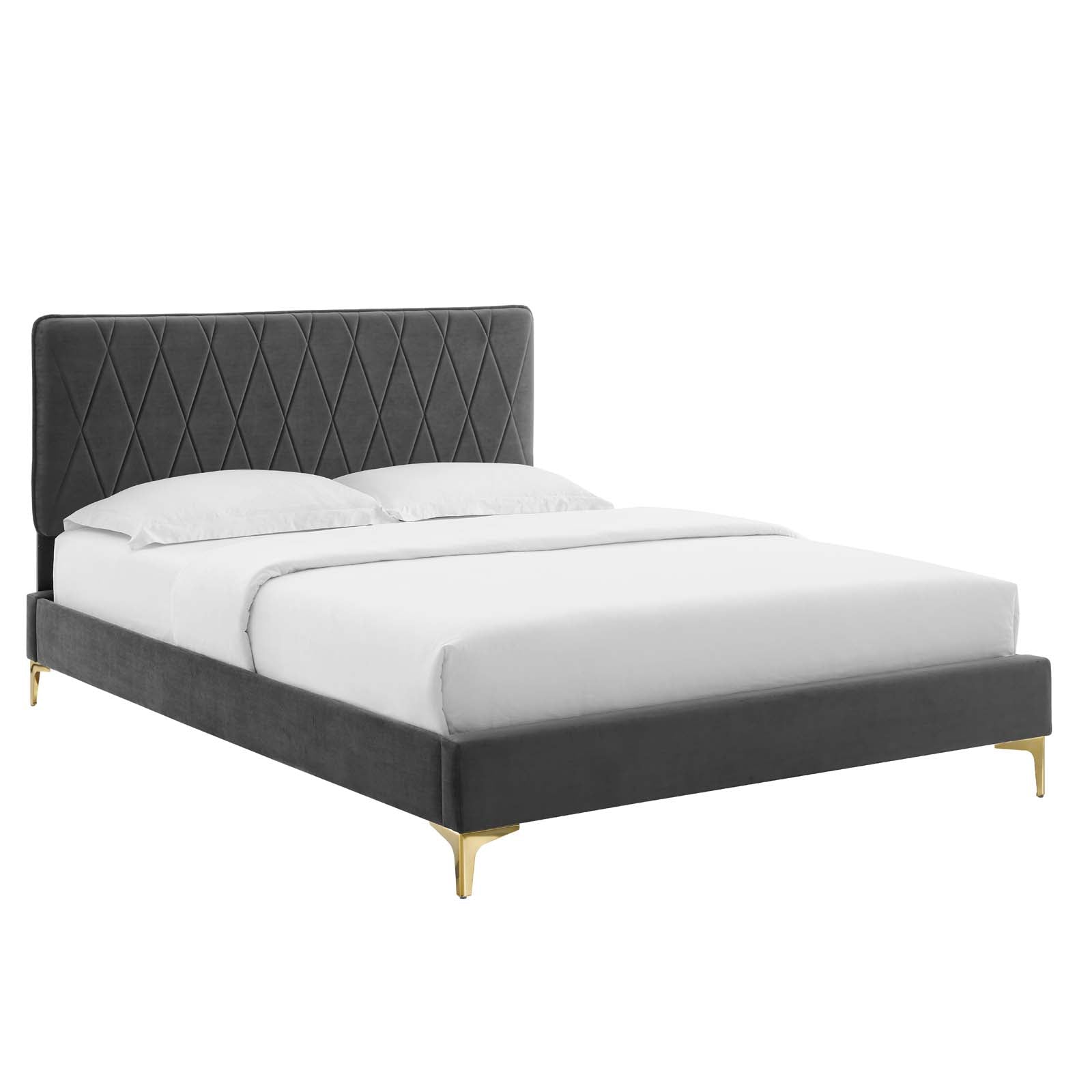 Modway Phillipa Performance Velvet Twin Platform Bed - MOD-6898 | Beds | Modishstore - 2