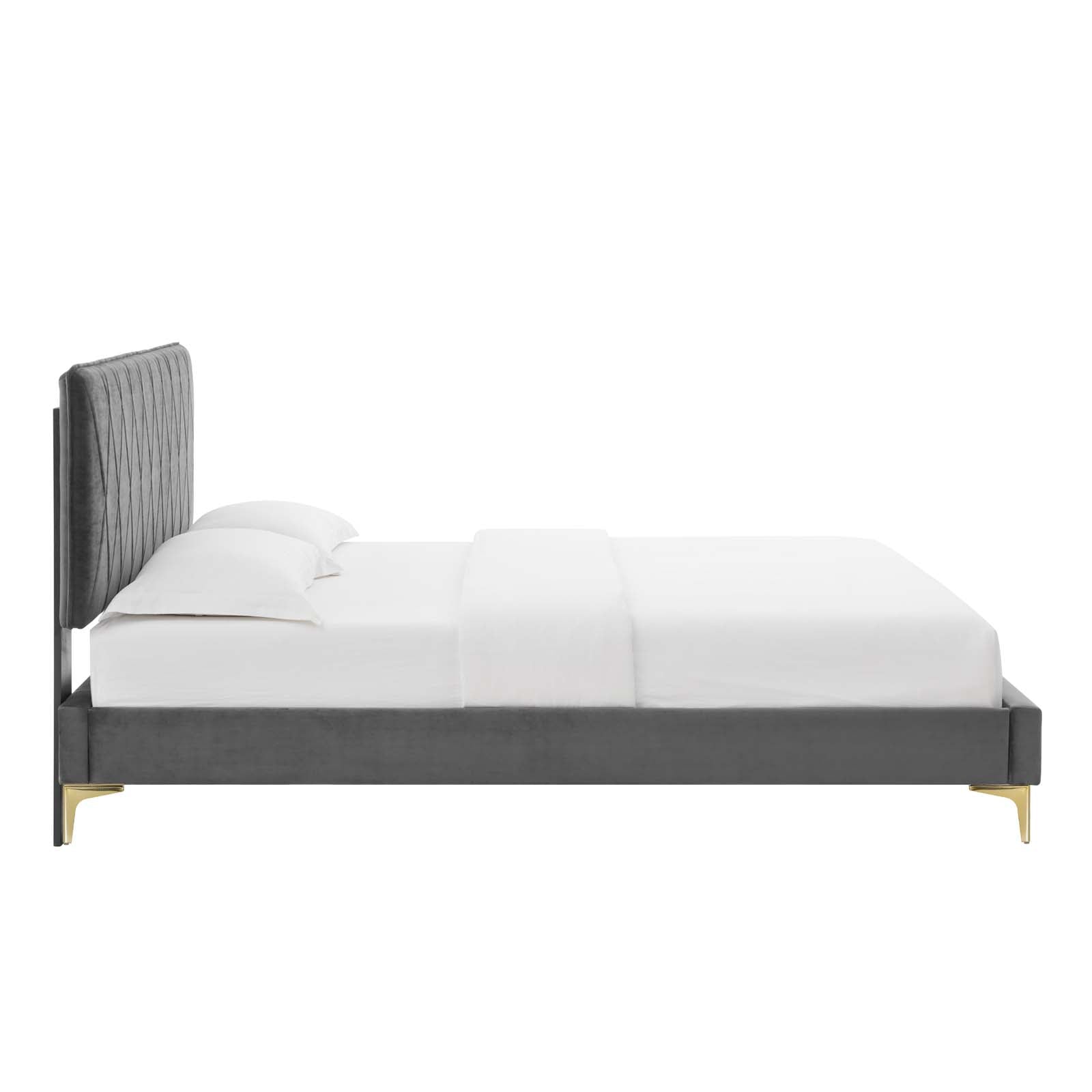 Modway Phillipa Performance Velvet Twin Platform Bed - MOD-6898 | Beds | Modishstore - 6