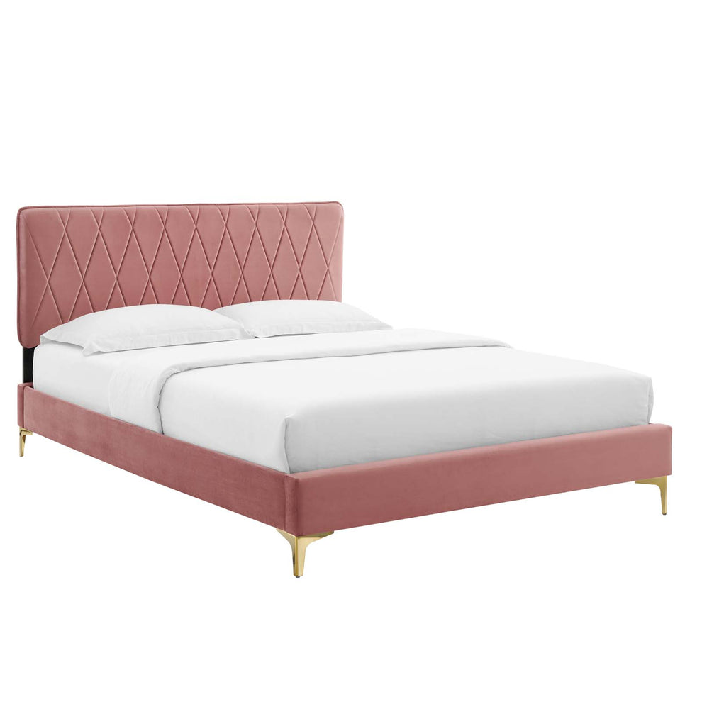 Modway Phillipa Performance Velvet Twin Platform Bed - MOD-6898 | Beds | Modishstore - 9