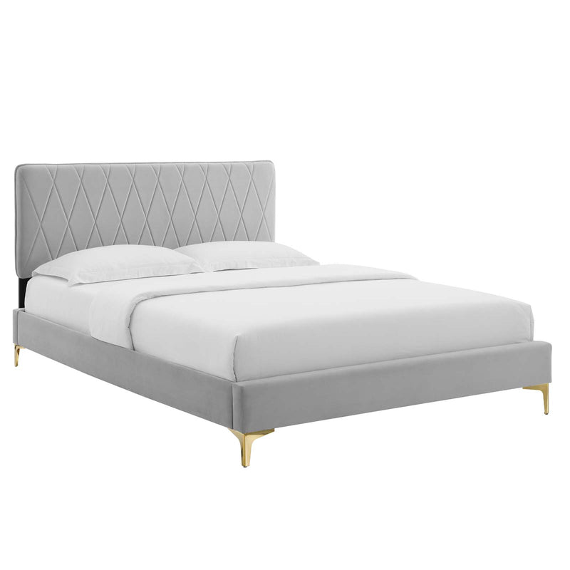 Modway Phillipa Performance Velvet Twin Platform Bed - MOD-6898 | Beds | Modishstore - 16