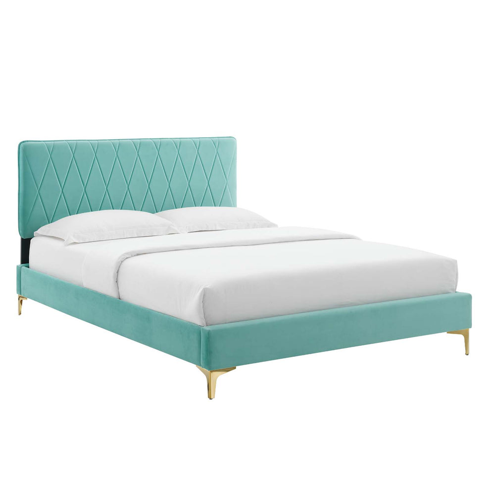 Modway Phillipa Performance Velvet Twin Platform Bed - MOD-6898 | Beds | Modishstore - 23