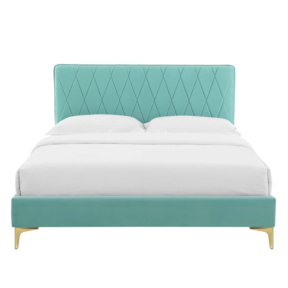 Modway Phillipa Performance Velvet Twin Platform Bed - MOD-6898 | Beds | Modishstore - 28