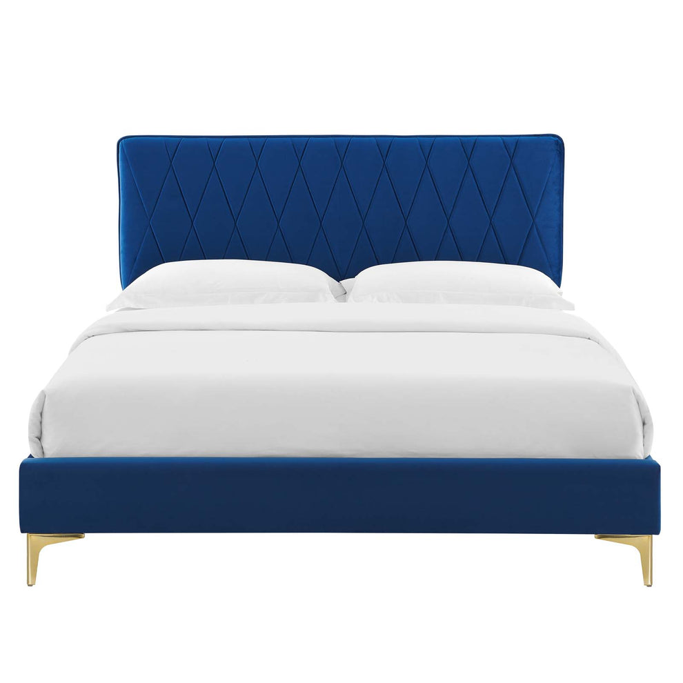 Modway Phillipa Performance Velvet Twin Platform Bed - MOD-6898 | Beds | Modishstore - 35