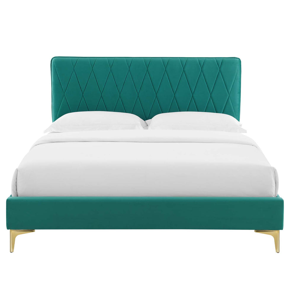 Modway Phillipa Performance Velvet Twin Platform Bed - MOD-6898 | Beds | Modishstore - 49