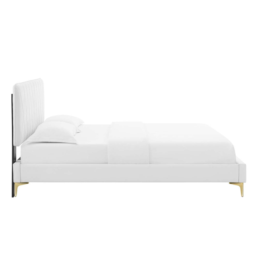 Modway Phillipa Performance Velvet Twin Platform Bed - MOD-6898 | Beds | Modishstore - 55