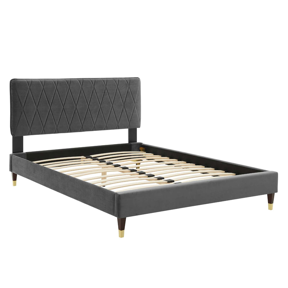 Modway Phillipa Performance Velvet Twin Platform Bed - MOD-6899 | Beds | Modishstore - 3